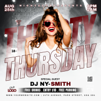 White Modern & Minimal Club Event Promotion Instagram Post template
