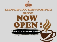 White Modern & Minimal Coffee Shop  Yard Sign template