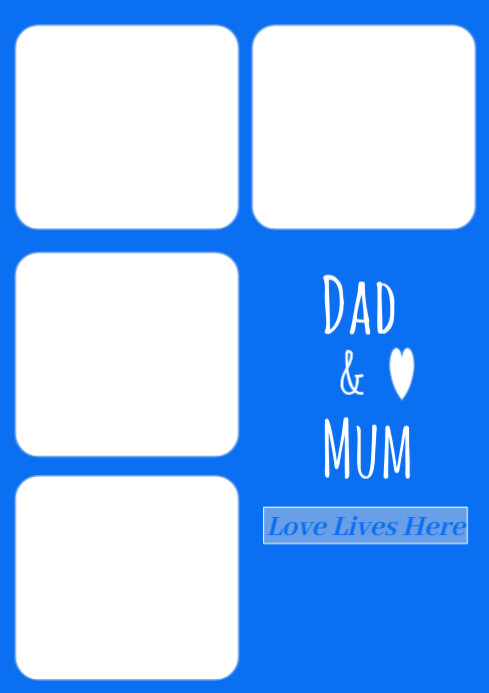 White Modern & Minimal Collage Frame A4 template
