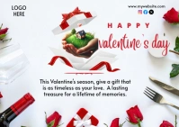 White Modern & Minimal Colorful Valentine Postcard For Real Estate template