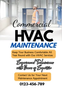 White Modern & Minimal Commer Hvac Maintenance A2 template