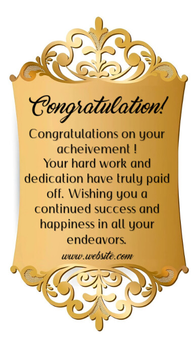 White Modern & Minimal Congratulatory Message  Instagram Story template