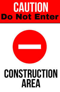 Construction Warning Posters Template | PosterMyWall