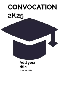 White Modern & Minimal Convocation Pinterest Graphic template