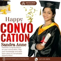 White Modern & Minimal Convocation Template  Instagram Post