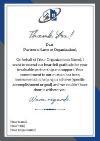 White Modern & Minimal Corporate Thank You Fo A6 template