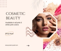 White Modern & Minimal Cosmetic Beauty Flyer Medium Rectangle Mittelgroßes Rechteck template