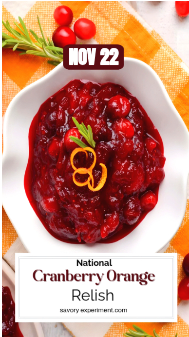Cranberry Orange Relish Template | PosterMyWall