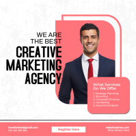 White Modern & Minimal Creative Marketing Agency Flyer Design Strategy & Branding Made Easy Instagra Iphosti le-Instagram template