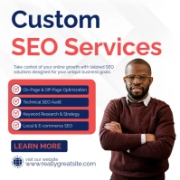 White Modern & Minimal Custom Seo Services Square (1:1) template