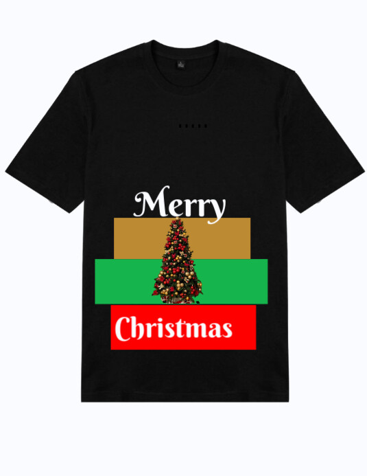 White Modern & Minimal Customizable Merry Christmas T-shirt Mockup  Flyer (us Letter) template