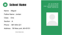 White Modern & Minimal Customize This School Business Card Template Kartu Bisnis