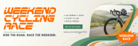 White Cycling Race Twitter Banner Template