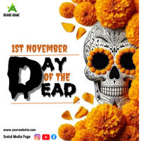 Branco Day of the Dead Celebration Instagram-opslag Template