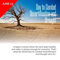White Modern & Minimal Day To Combat Desertification And Drought Instagram Post template