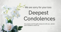 White Modern & Minimal Deepest Condolences Facebook Shared Image template