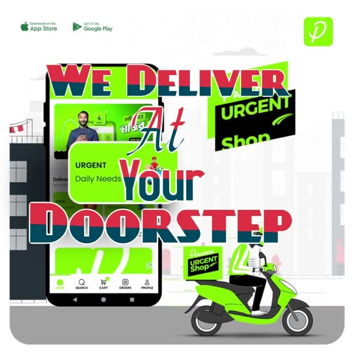 White Modern & Minimal Delivery Services Instagram Post Instagram-opslag template