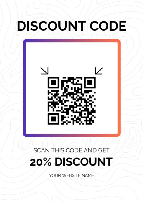 Code Offer Design White Modern & Minimal Discount Code Offer A4 Template | PosterMyWall