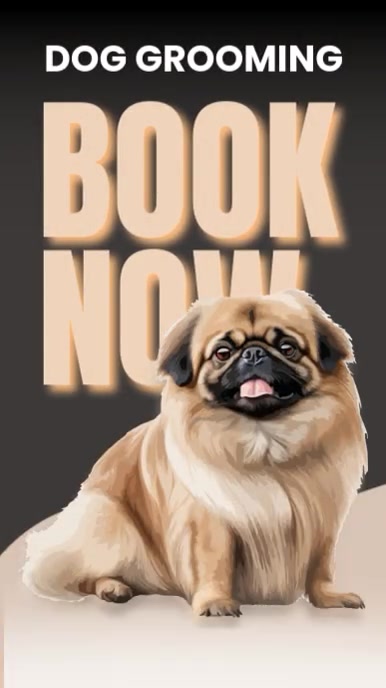White Modern & Minimal Dog Grooming Business Reel Instagram template