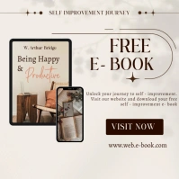White Modern & Minimal E Book Cover Template  Square (1:1)