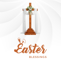 White Modern & Minimal Easter Blessings Instagram Post template