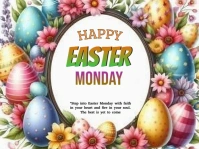 White Modern & Minimal Easter Card Yard Sign template