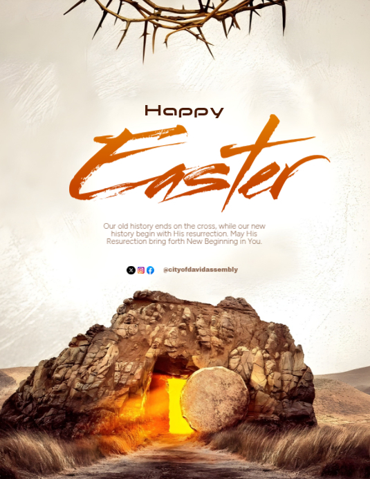 Copy of White Modern & Minimal Easter Celebration Flyer | PosterMyWall