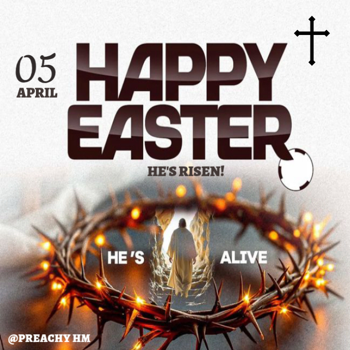 White Modern & Minimal Easter Celebration Template | PosterMyWall