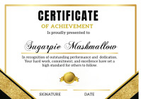White Modern & Minimal Editable Certificate Templates | Printable & Customizable Awards On Postermyw A4