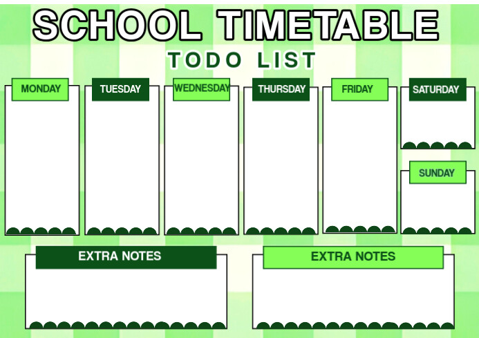 White Modern & Minimal Editable School Timetable Template – Printable ...
