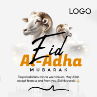 White Modern & Minimal Eid al-Adha Instagram Post template