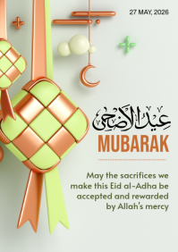 Wit Eid al-Adha Mubarak A4 Template