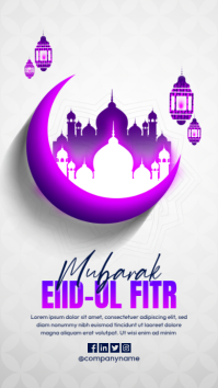 White Modern & Minimal Eid-ul-Fitr Celebration Instagram Story template