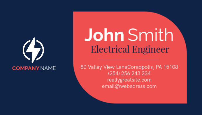 Copy of White Modern & Minimal Electrical Engineer Business Card ...