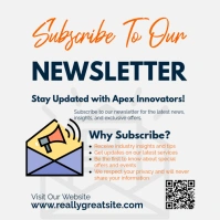 White Modern & Minimal Email Newsletter Subscription Instagram Post template