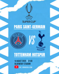 White Modern & Minimal Eufa Super Cup 2025 Instagram Portrait template