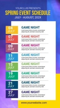 White Modern & Minimal Event Schedule Flyer Template Instagram Reel