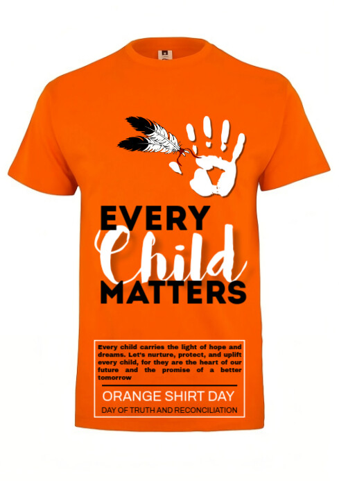White Modern & Minimal Every Child Matters- Orange Shirt Day  A4 template