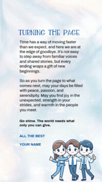 White Modern & Minimal Farewell Wishes Template Design Instagram Story Indaba yaku-Instagram