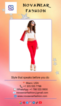 White Modern & Minimal Fashion Business Card Business Card Visitenkarte template