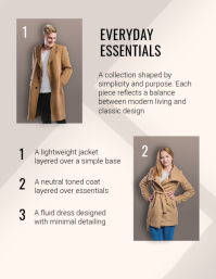 White Modern & Minimal Fashion Catalog Flyer Folder (US Letter) template - Page 2
