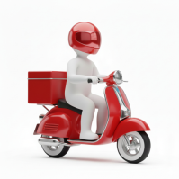 สีขาว Delivery Service Instagram Post Template