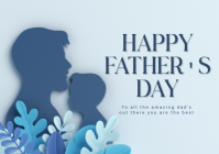 White Modern & Minimal Father's Day Celebration A4 template