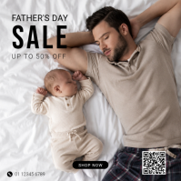 White Father's Day Sale Instagram Post Template