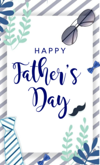White Modern & Minimal Father's Day US Legal template