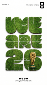White Modern & Minimal FIFA World Cup 2026 Instagram Story Instagram-verhaal template