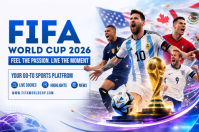 White Modern & Minimal FIFA World Cup 2026 Poster Plakkaat template