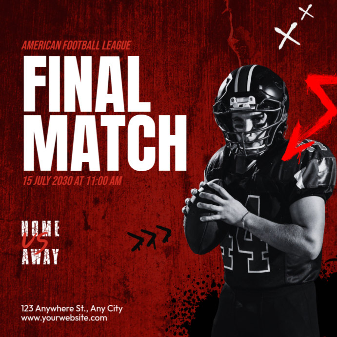 White Modern & Minimal Final Match Instagram Post template