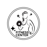 White Modern & Minimal Fitness Center brand simple idea  Logo template