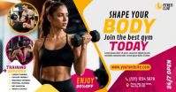 White Fitness Club Promotion Facebook 共享图片 Template